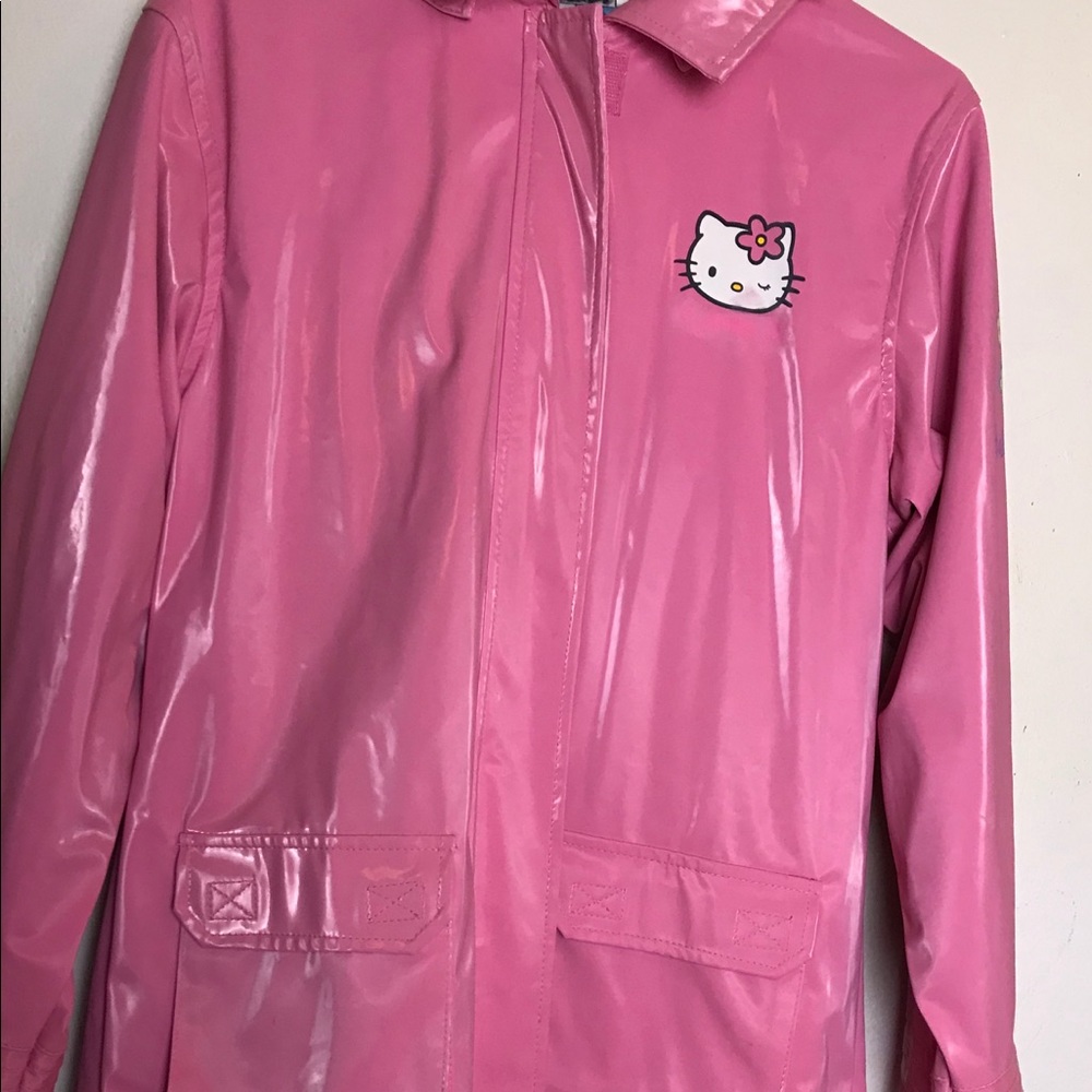 💕Sanrio Hello kitty print pink  girls rain coat💕 - Picture 4 of 8